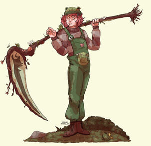 scythe design, art by hydro_joy