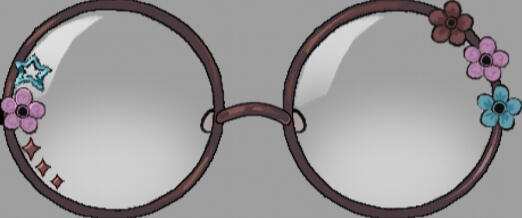 glasses design, art by marronbunnie